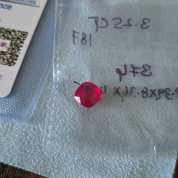 "Natural 3.25ct Red Ruby" - Picture 4 of 4